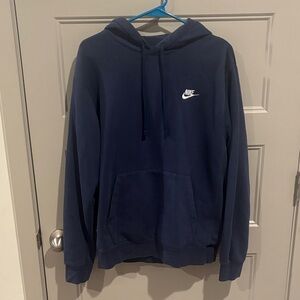 Nike Men's Dark Blue Hoodie. size M.